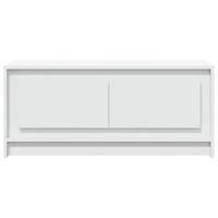 Salontafel met LED-verlichting bewerkt hout wit - thumbnail