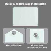 VidaXL Keuken achterwand 2 pcs wit 80 x 60 cm gehard glas - thumbnail