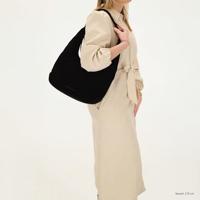 Hide & stitches brazos suède schoudertas-Black - thumbnail