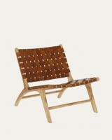 Kave Home Calixta fauteuil Teak - thumbnail