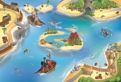 Achoka Speelkleed Piraat, 100x150cm