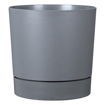 Ronde bloempot met reservoir - GARDEN ID - Plano - Ø 29 - 14 L - H 29 cm - Zuiver grijs