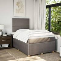 Boxspring met matras stof taupe 120x200 cm - thumbnail