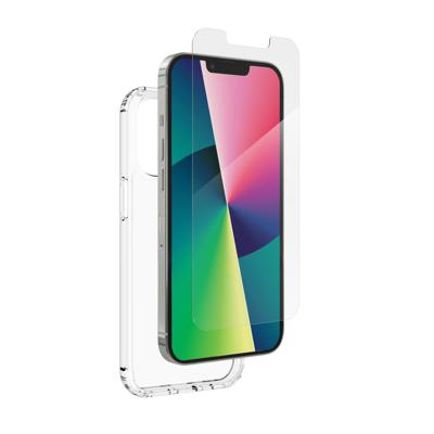 ZAGG iFrogz Defence Glass Screen Protector Compatibel voor iPhone 13 Pro, Bonus Clear Case, Duurzaam, Slank, Smudge Resistent, Gehard Glas, Helder