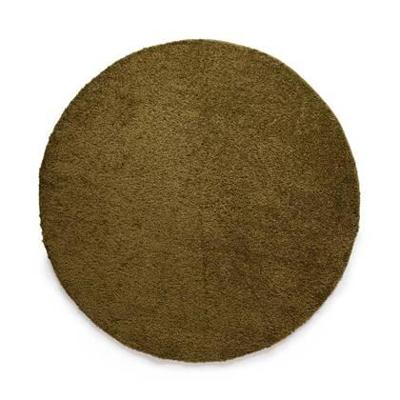 Tapeso Rond hoogpolig vloerkleed shaggy Trend effen - olijfgroen - 300