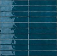 Wandtegel blauw visgraat Sartoria Vernici 25x5cm posh blue glans gerectificeerd - thumbnail