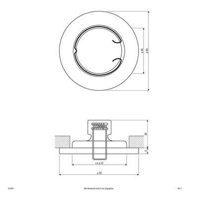 EVN 513001 513001 Inbouwring Halogeen Zonder 50 W Wit