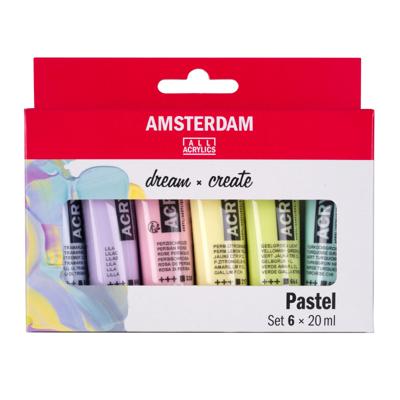Bruynzeel Amsterdam standard series acrylverf pastel set 20ml, 6dlg.