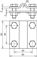 DEHN 318201 KS 8.10 FL30 STTZN Kruisstuk - thumbnail