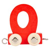 Small Foot - houten lettertrein rood - o - 12 stuks - thumbnail
