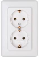 Kopp 912613066 Wandcontactdoos met randaarde Inzetstuk Europa Arctisch-wit, Mat 1 stuk(s) - thumbnail