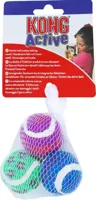 KONG KAT TENNISBALLEN MET BELLEN 4X4X4 CM 3 ST - thumbnail