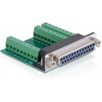 Delock Adapter 65317 D-sub female connector 180 ° Aantal polen: 25, 27 1 stuk(s) - thumbnail
