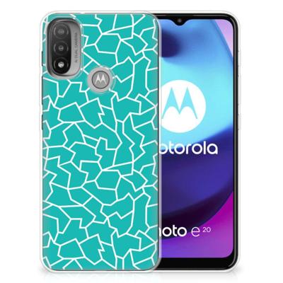 Motorola Moto E20 | E40 | Hoesje maken | Cracks Blue Motorola Moto E20 | E40 | Hoesje maken | Cracks Blue