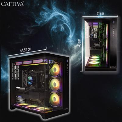 Captiva Game-PC Highend Gaming R89-724 (Ryzen AMD Ryzen 7 9800X3D 5.2 GHz 64 GB RAM 2 TB SSD AMD Radeon Graphics Nvidia GeForce RTX 5070 Ti GDDR7 Win 11 Home