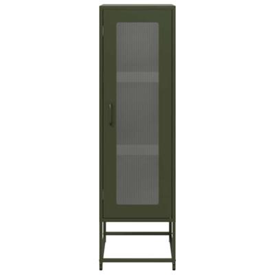 Hoge kast 36x39x123 cm koudgewalst staal olijfgroen