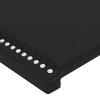 Hoofdbord LED 93x16x118/128 cm kunstleer zwart - thumbnail