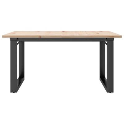 Salontafel O-frame 90x90x45 cm massief grenenhout en staal