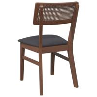 Eetkamerstoelen met kussens 2 st massief hout rubber bruin - thumbnail