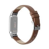 Fitbit Luxe - Leren bandje - Maat: Small - Bruin - thumbnail