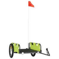 VidaXL Fietstrailer oxford stof en ijzer groen - thumbnail