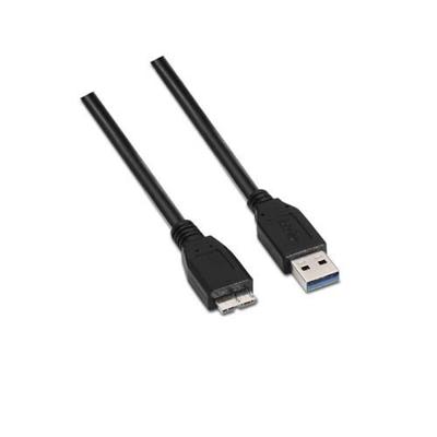 Nanocable 10.01.1101-BK - USB 3.0 naar Micro USB 3.0 kabel, hoofdtoepassing in mobiele en digitale camera's, type A/M-Micro B/M, mannelijk, zwart, 1,0 m