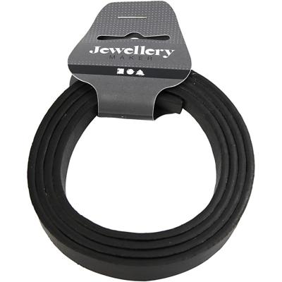 Creativ Company Band van imitatie leer, b: 10 mm, dikte 3 mm, zwart, 1 m/ 1 doos