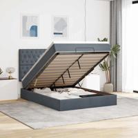 Ottoman bed met matrassen en LED's 140x190cm fluweel - thumbnail