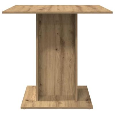 Eettafel 80x80x75 cm bewerkt hout artisanaal eikenkleurig