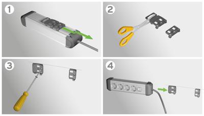 Brennenstuhl 1391030800 Alu-Line PDU | Stekkerdoos | 16A met 8x Type F Stopcontacten | Aan/uit Schakelaar | 3 meter