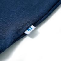 Kindershirt met korte mouwen 128 donkerblauw - thumbnail