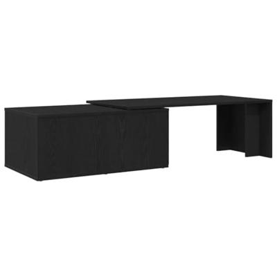 Salontafel Zwart eiken 150 x 50 x 35 cm Bewerkt hout