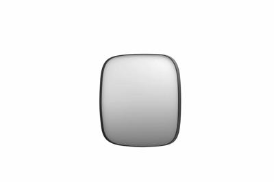 INK SP29 spiegel - 100x4x100cm contour in stalen kader - geborsteld metal black 8409635