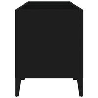 Platenkast 74,5x38x48 cm bewerkt hout zwart - thumbnail