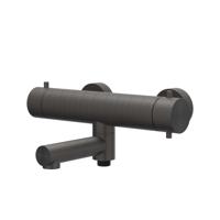 Badthermostaatkraan IVY Concord Opbouw Omstel Met Draaibare Baduitloop Met Omstel RVS316 Geborsteld Carbon Black PVD - thumbnail