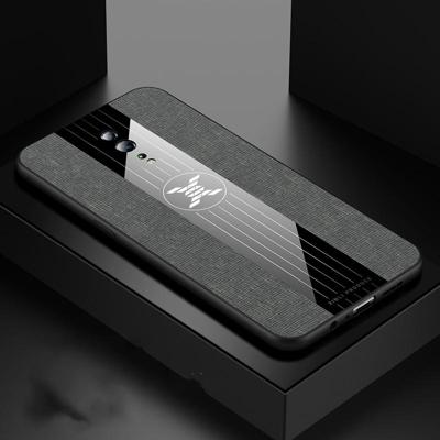 Voor OPPO Reno Z XINLI stiksels doek Textue schokbestendig TPU beschermhoes (grijs)