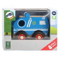 Small Foot houten politieauto blauw - thumbnail