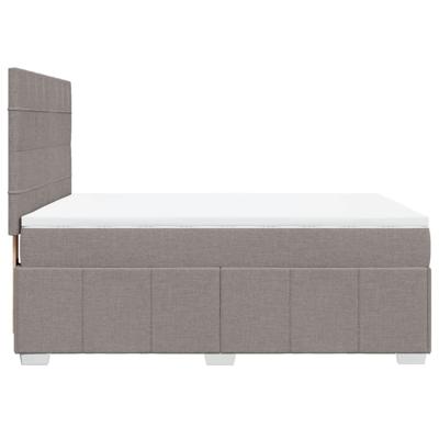 Boxspring met matras stof taupe 140x200 cm