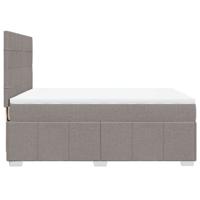 Boxspring met matras stof taupe 140x200 cm - thumbnail