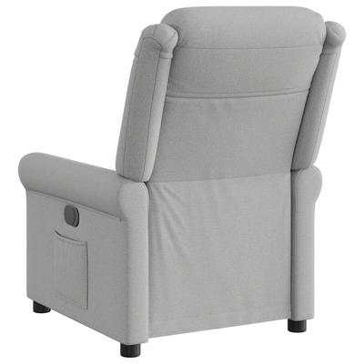 Fauteuil elektrisch verstelbaar stof wolk grijs - thumbnail