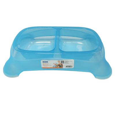 Nobleza Voerbak voor hond en kat - Dubbel - Blauw - Maat M Nobleza Voerbak voor hond en kat - Dubbel - Blauw - Maat M