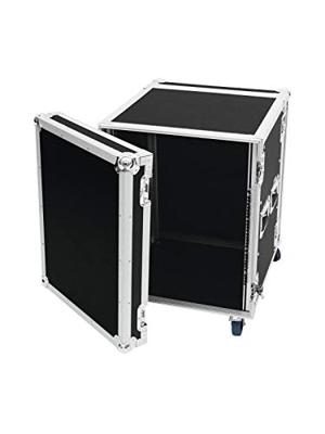 Roadinger PR-2 19 inch rack 14 HE Hout Incl. greep, Incl. wielen