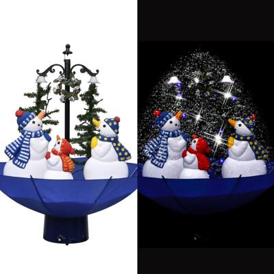 VidaXL Kerstboom sneeuwend met paraplubasis 75 cm pvc blauw