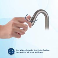 Saqu Essential 2.0 luxe fonteinkraan met C-uitloop gunmetal - thumbnail