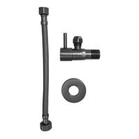 Hoekstopkraan Wiesbaden Minimal Met Flexibele Aansluitslang 1/2"x3/8" 25 cm Gunmetal - thumbnail