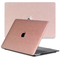 Lunso MacBook Pro 16 inch (2019) cover hoes - case - Glitter Rose Goud - thumbnail