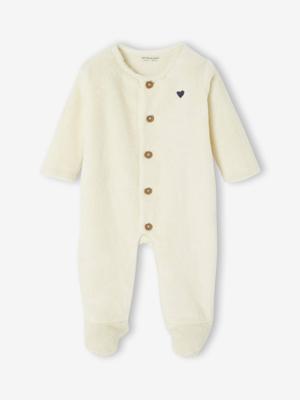 Onesie voor pasgeborenen dier of hart ecru