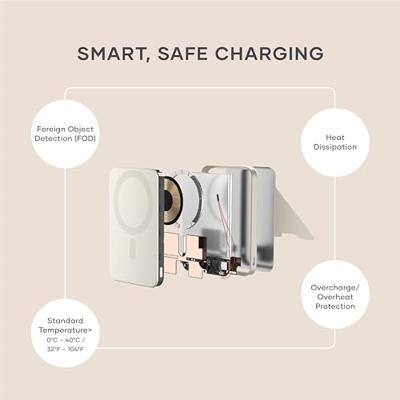 Satechi OntheGo magnetic Qi2 powerbank (5.000mAh/20W) - Sand