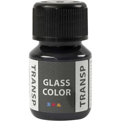 Creativ Company Glass color transparent, zwart, 30 ml/ 1 fles