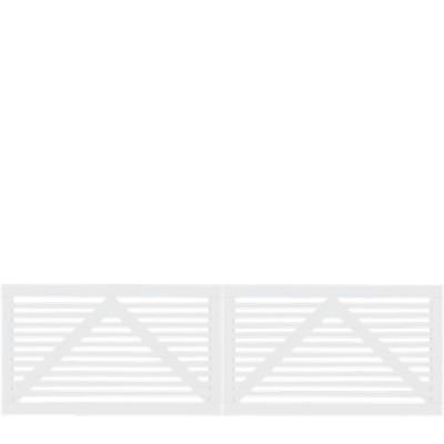 Witte Houten Dubbele Tuinpoort Tokyo 300 x 90 CM Witte Houten Dubbele Tuinpoort Tokyo 300 x 90 CM